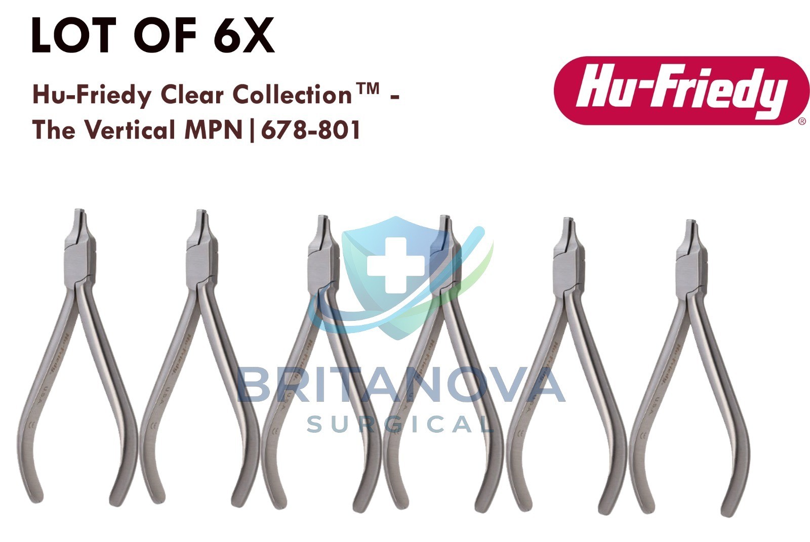 Lot Of 6X Hu-Friedy Clear Collection™ – The Vertical MPN|678-801