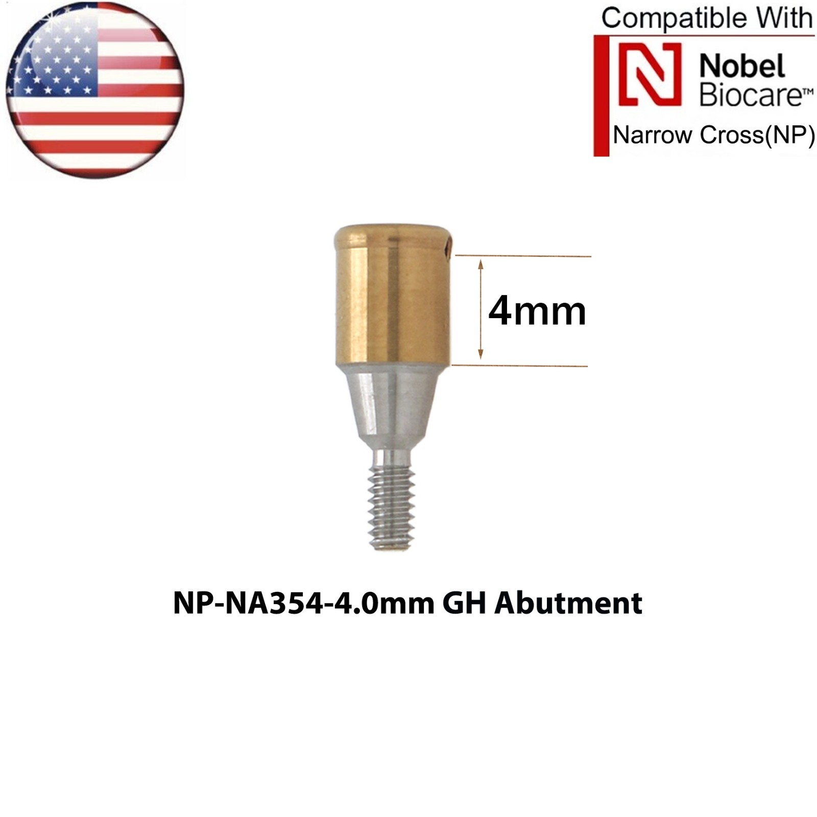US Fit Nobel Biocare Locator Abutment NP/RP 1-5.0mm Overdenture Male Caps Insert