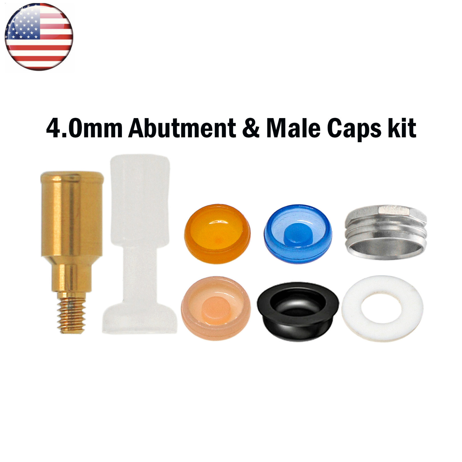 US Locator Abutments 1-5mm For Adin Zimmer Cortex BEGO 3.75 MIS Male Caps Tool