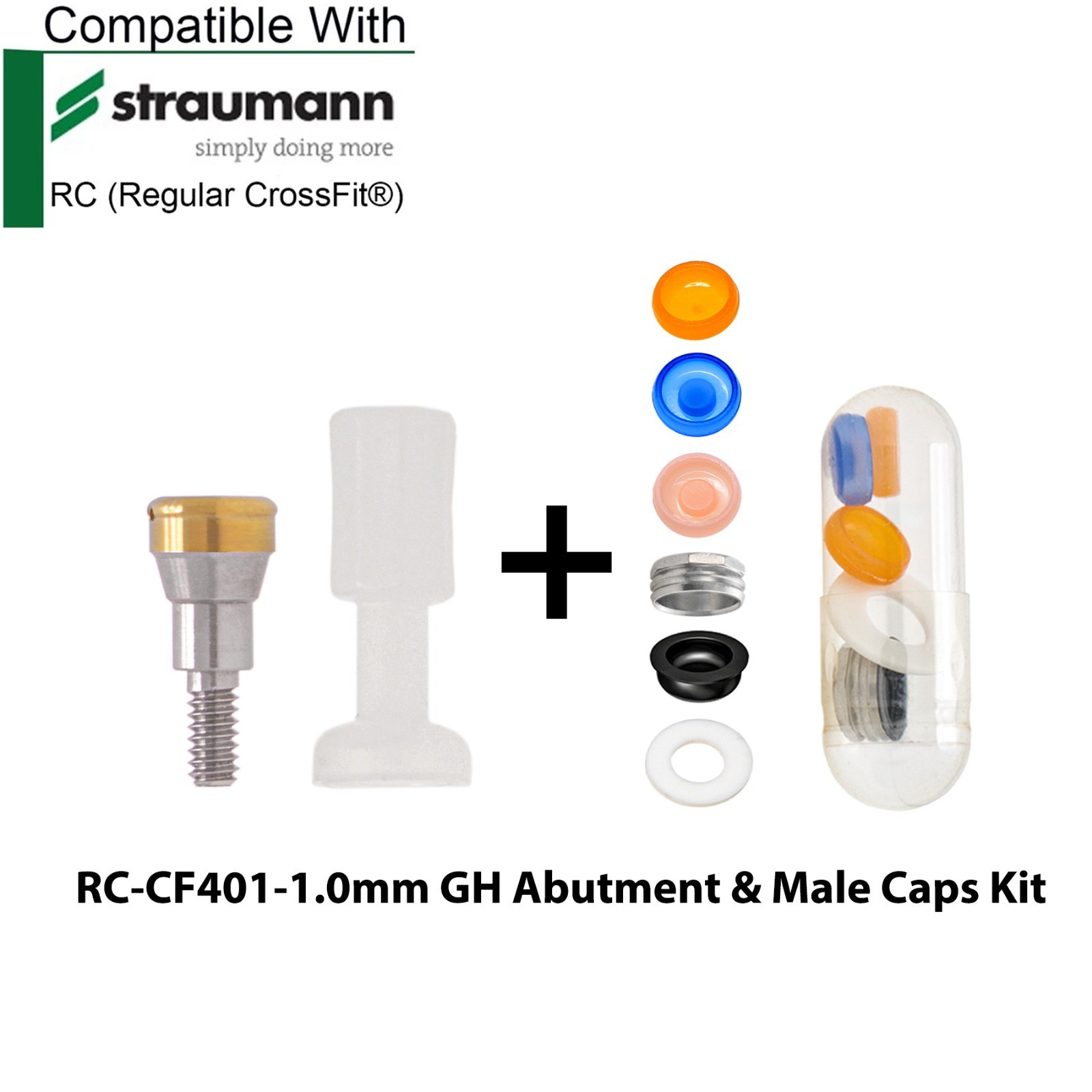 Dental Locator Abutment 1-5.0mm GH Compatible with Straumann NC/RC Implant Sys
