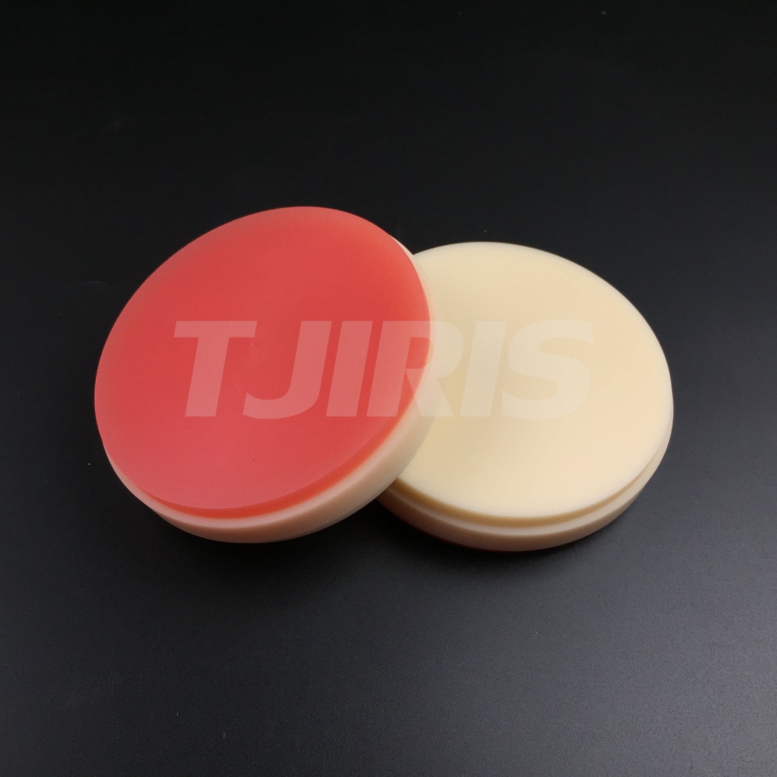 1 pcs Dental Lab Material OD98*25mm Two-color PMMA Blocks Disk A2+Pink