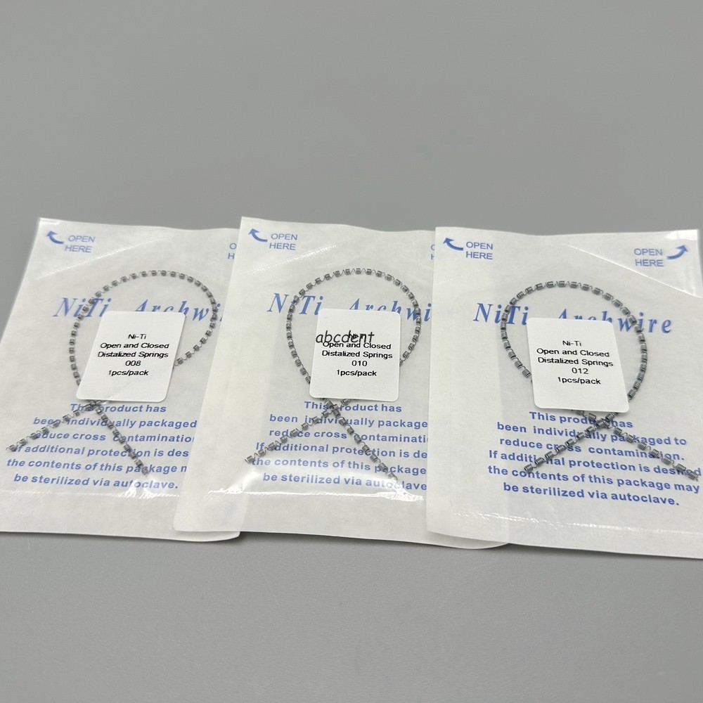 Dental Orthodontic NI-TI Open And Closed Distalized Spring 190mm Oral Materials
