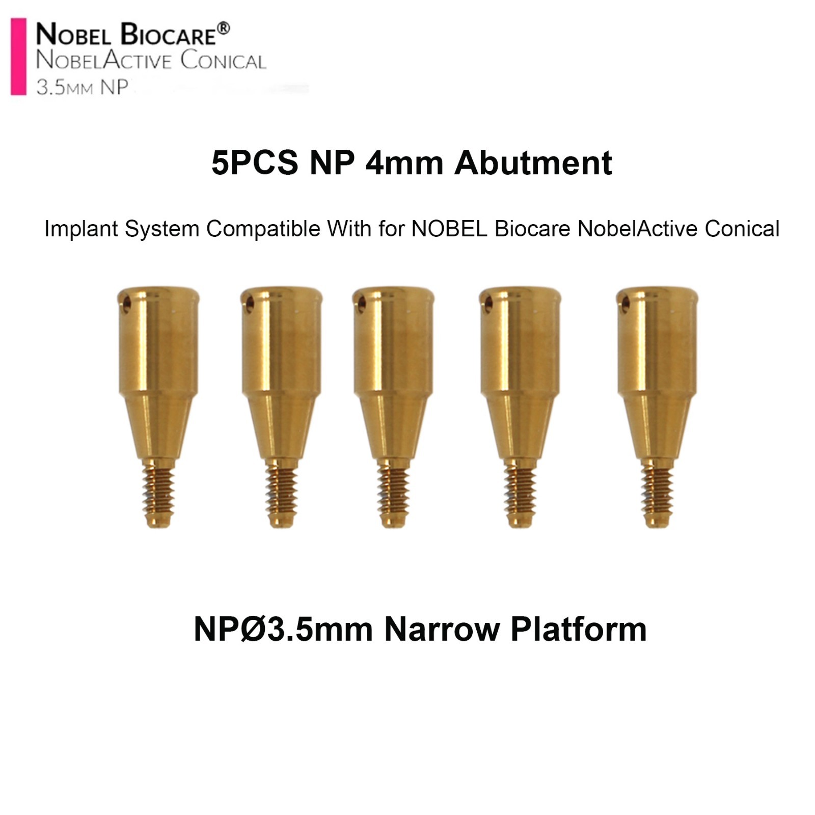 Dental Locator Abutment Compatible Multi Implant Systems Overdenture Attachment