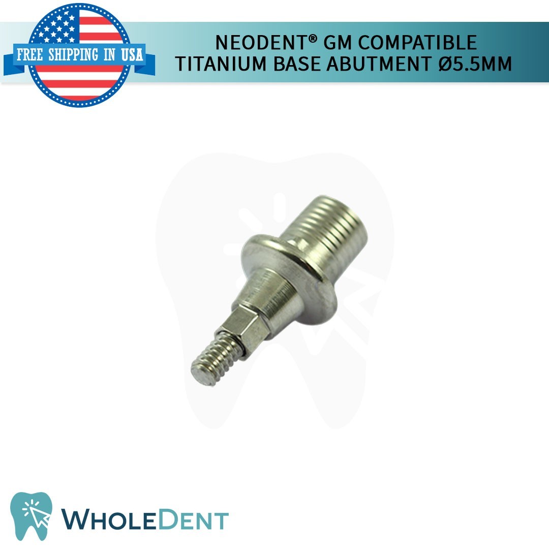 10X Titanium Base Dental Prosthetic Compatible with Neodent® GM Ø5.5mm Lab