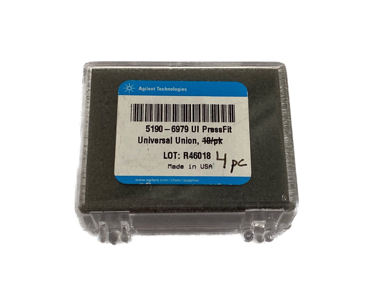 New (4) AGILENT UI Universal Press Fit Glass Capillary Column Unions 5190-6979