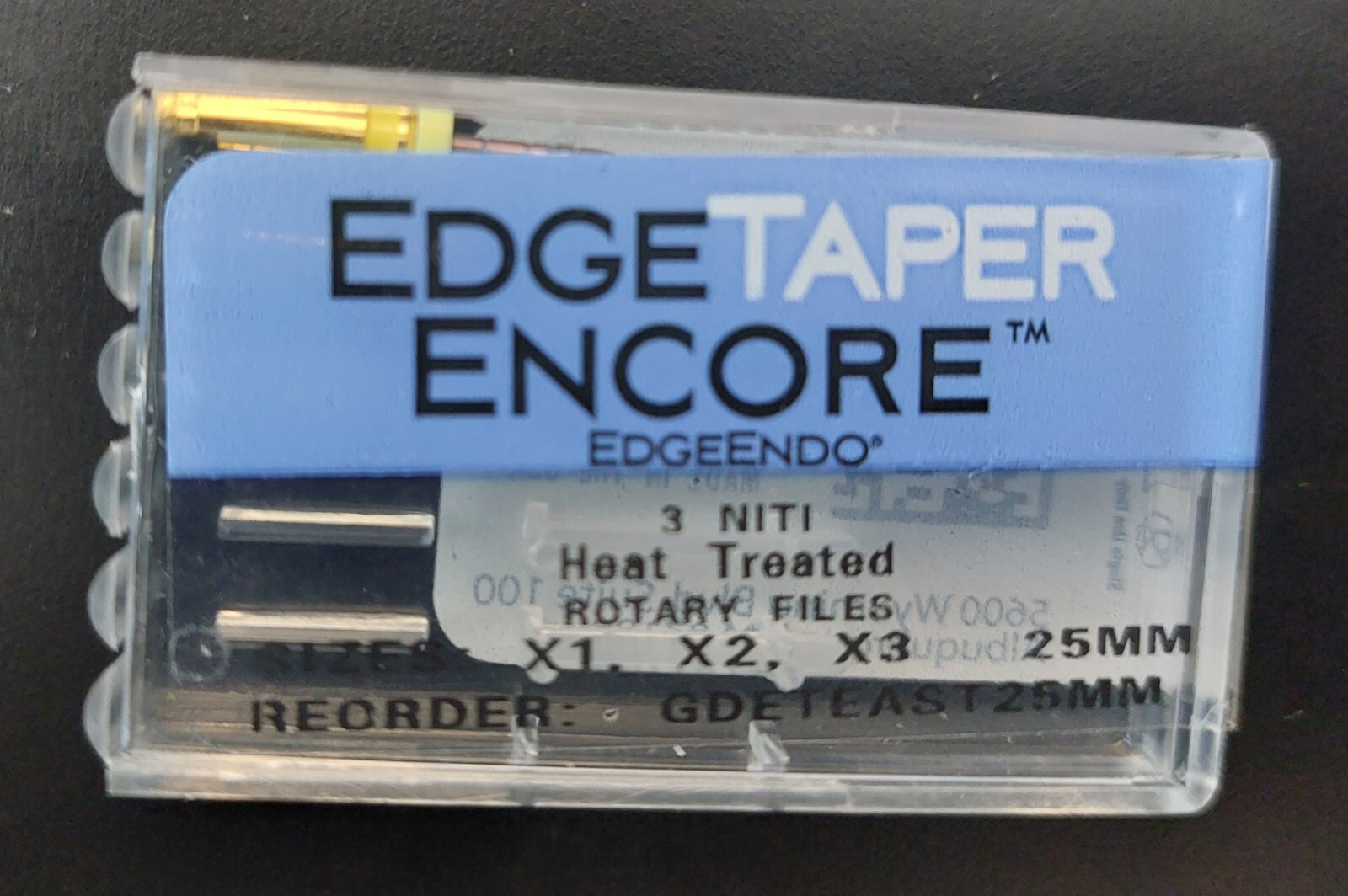 EdgeEndo, EdgeFiles, EdgeTaper Encore, Platinum,  21, 25, 29 mm, Taper 04, 06