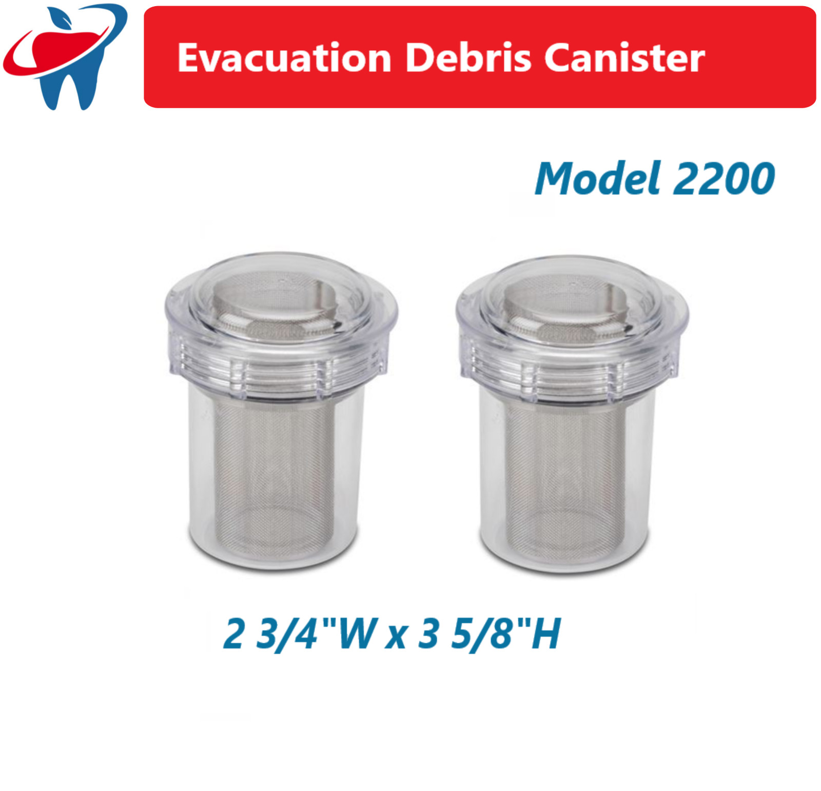 Dental Evacuation Trap Disposable Canister For Air Techniques Vacstar #2200