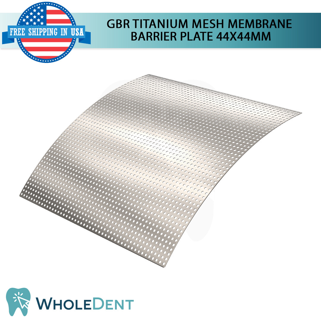 GBR Titanium Mesh Membrane Plate Bon Tack Barrier 44x44mm, Dental Im plant