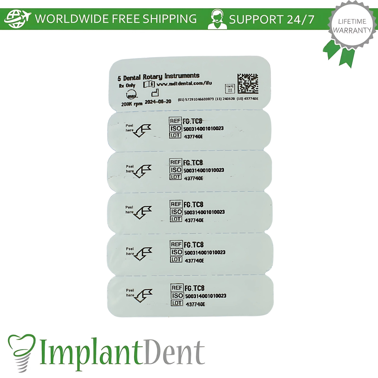 MDT Dental Round FG Carbide Burs Caries Removal Cavity Preparation Endo