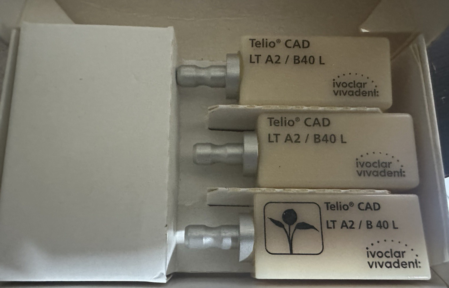 Telio® CAD Blocks for CEREC®/InLab, Refills-Size LT A2 B40L 3ct