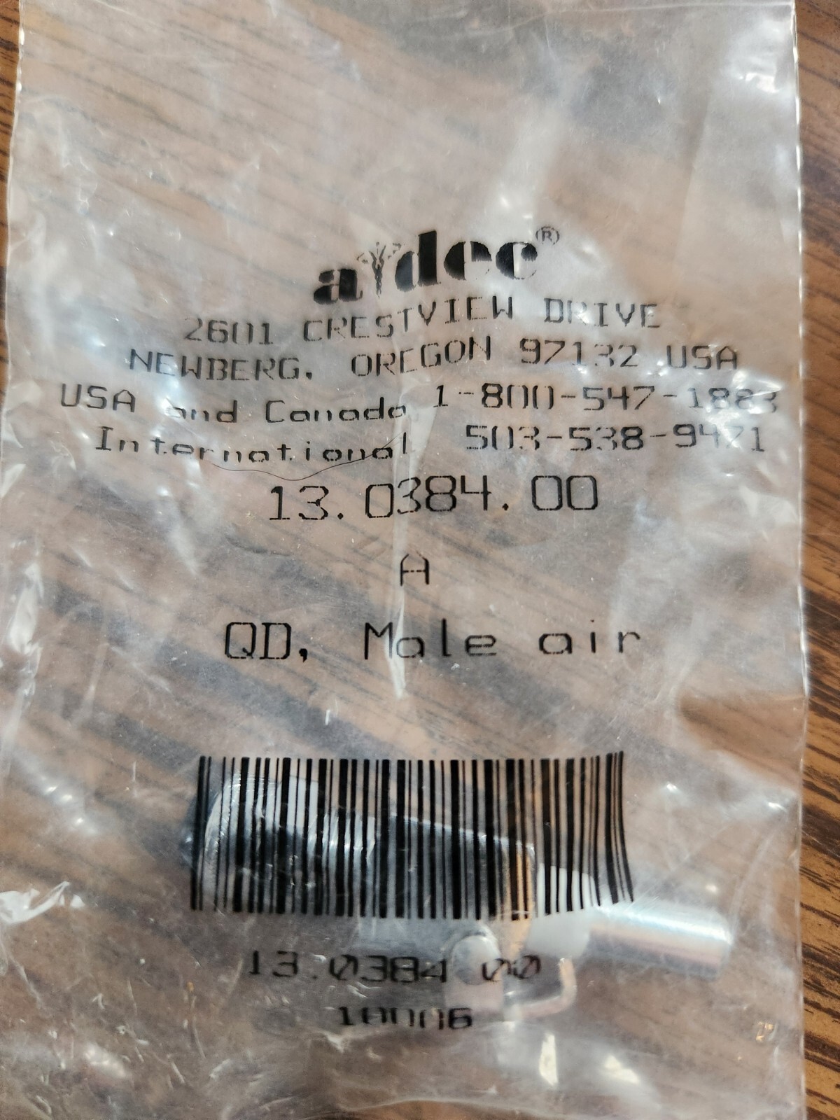 Adec Male Quick Disconnect Air