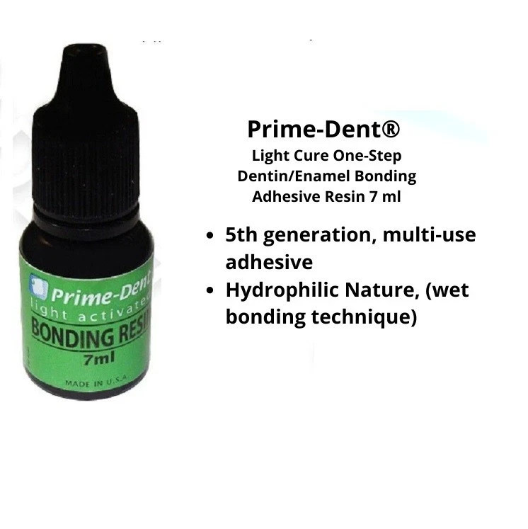Enamel Bonding Adhesive 7ml Dental PrimeDent Light Cure One Step Dentine FREE F