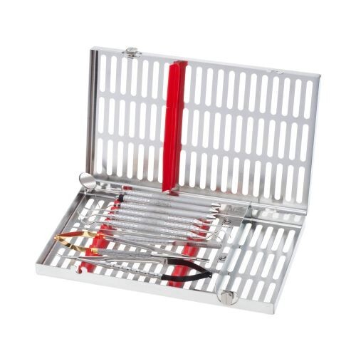 HU-FRIEDY DENTAL CASSETTE IMS 12 INSTRUMENTS RED IM8120