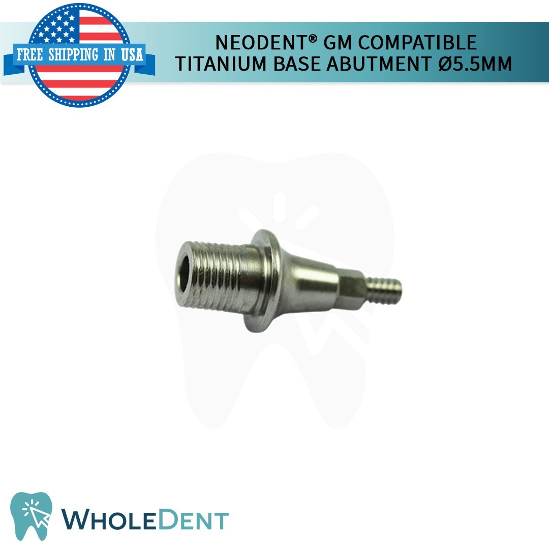10X Titanium Base Dental Prosthetic Compatible with Neodent® GM Ø5.5mm Lab