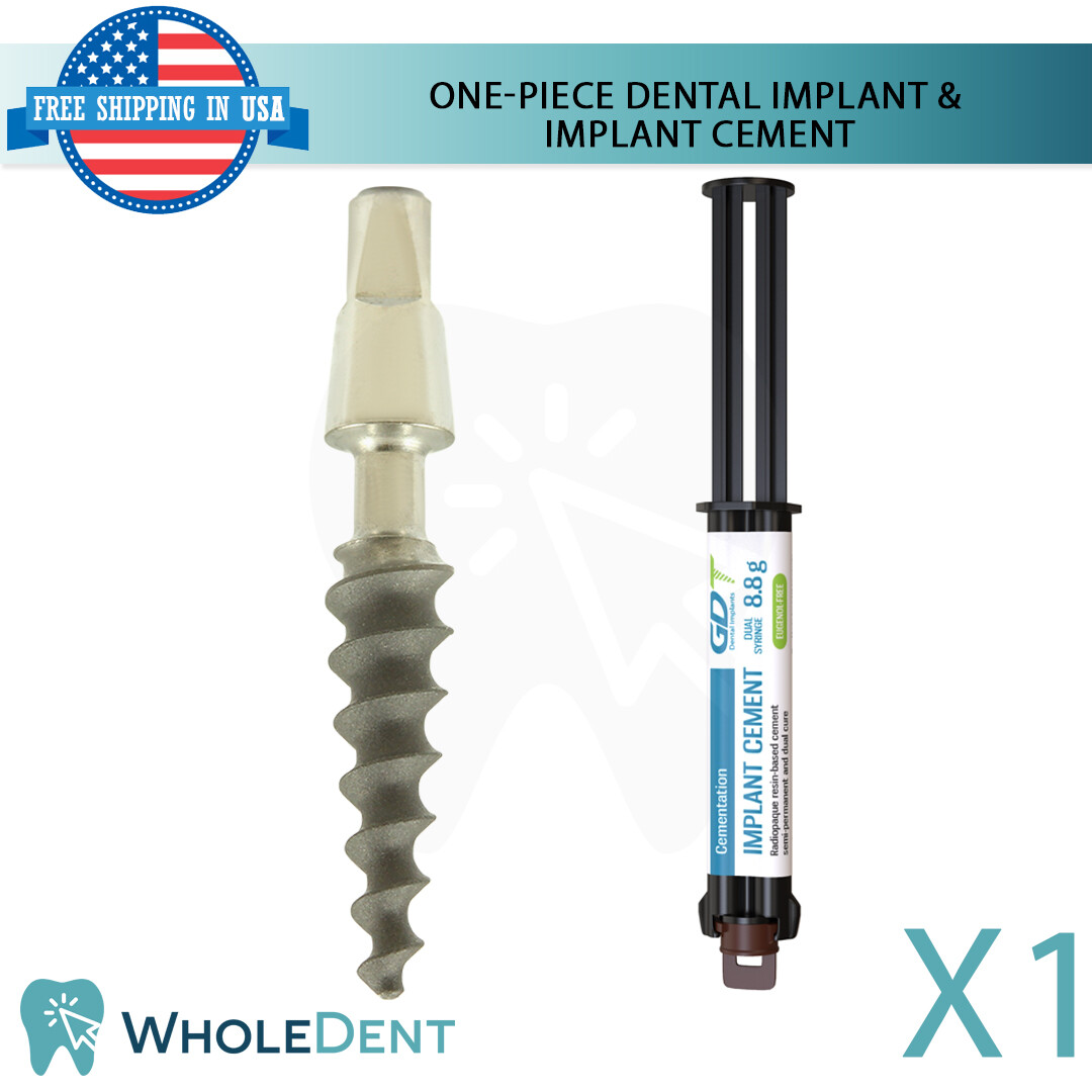 X1 One Piece Int Hex 2.42mm RBM Surface + Straight Abutment + Cement Set