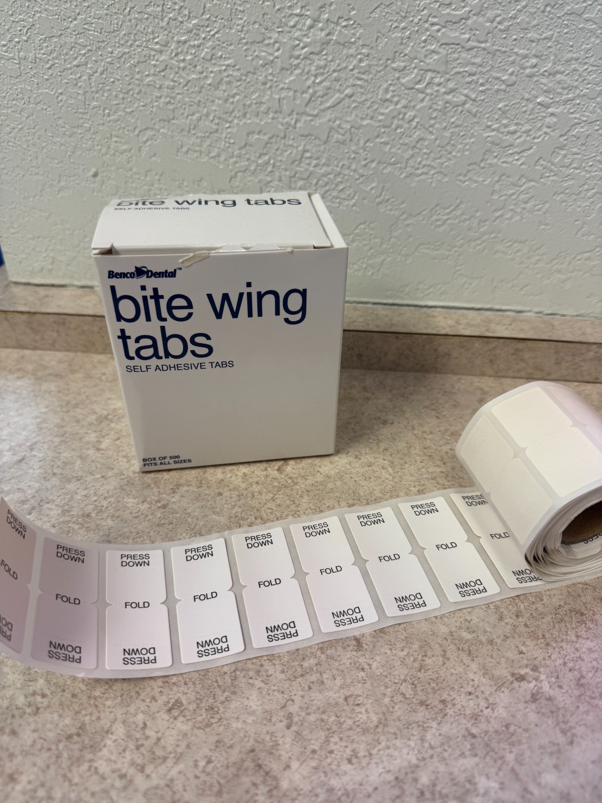 Benco Dental Bite Wing Tabs, Self Adhesive Tabs, Unopened Box of 500, Universal