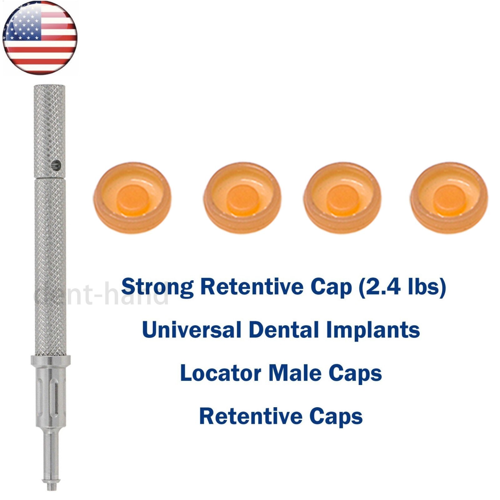 US Dental Universal Implant Locator Core Tool Retention Caps 2.4 lbs Pink Set
