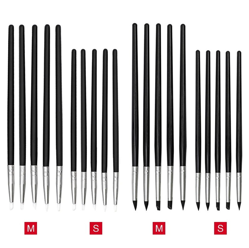 5pcs Silicone Shaping Pen Brush Set Resin Art Dental Sculpting Tool – NEW