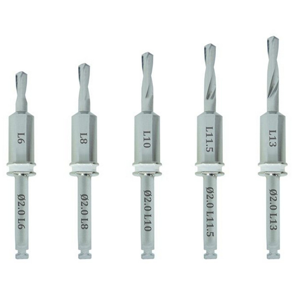 Dental External Irrigation Stopper Drill Ø2.0mm + Surg ical Guide Sleeve Set