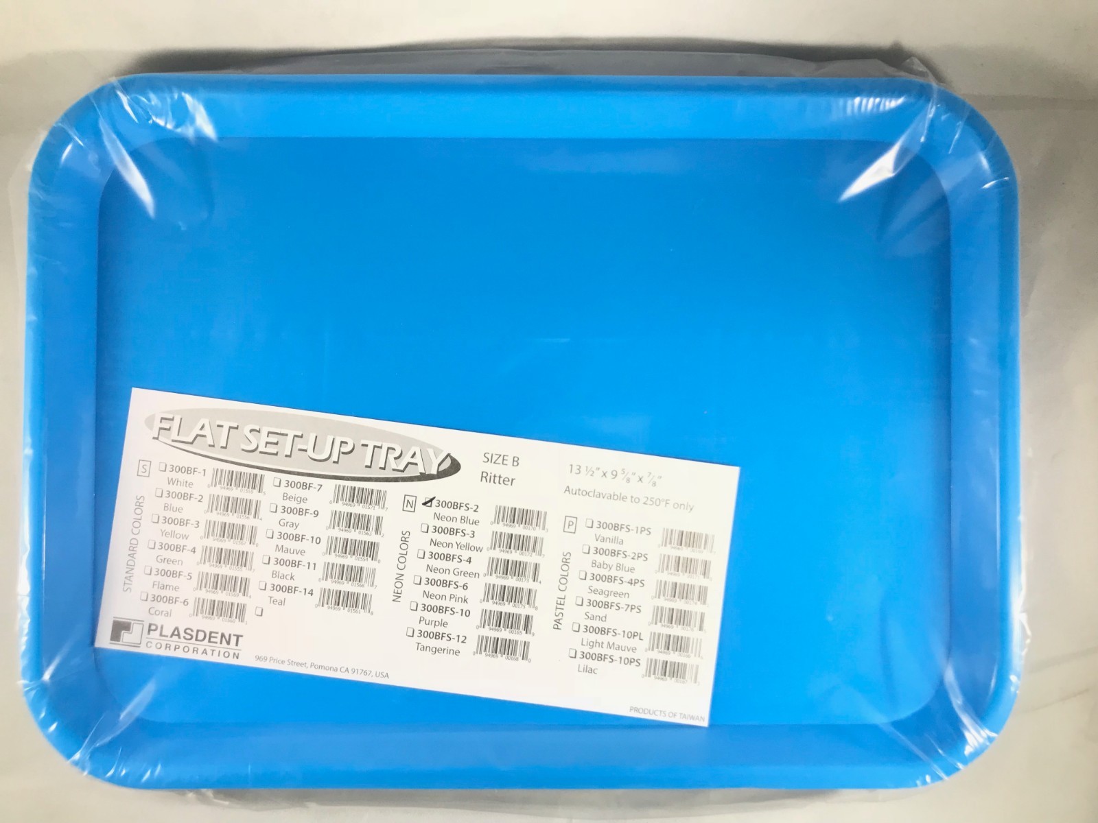 PLASDENT Dental Instrument Size B Flat Setup Trays –