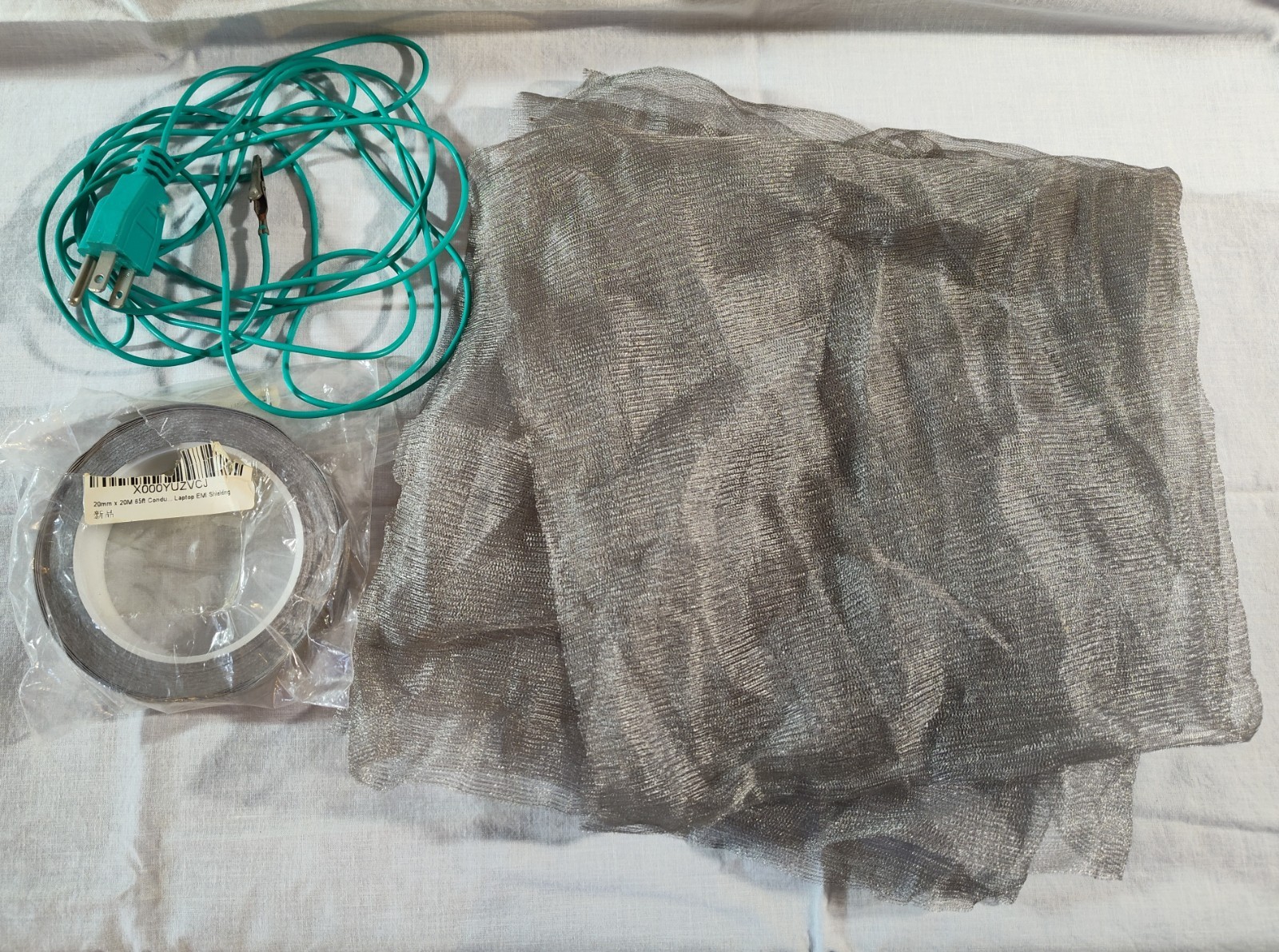 Stainless Steel Mesh EMF Shielding Fabric, Sheet Grounding Kit