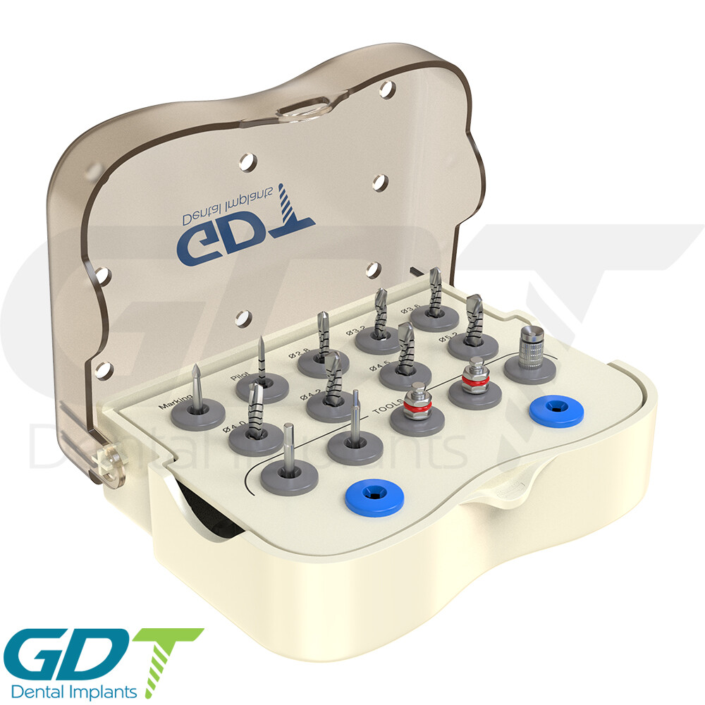 Mini Kit Box Dental Int Hex 2.42mm Instrument Tool Drills Drivers Ratchet