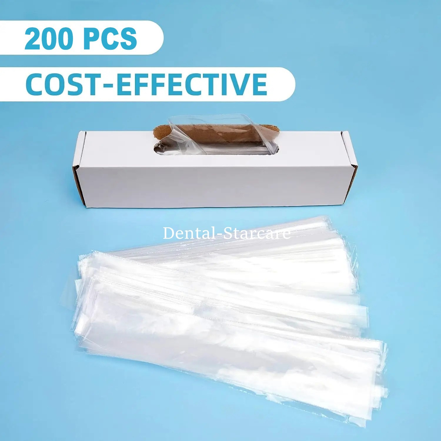 500X Dental Disposable Plastic Digital X-Ray Sensor Cover Barrier Sleeves 4x20cm