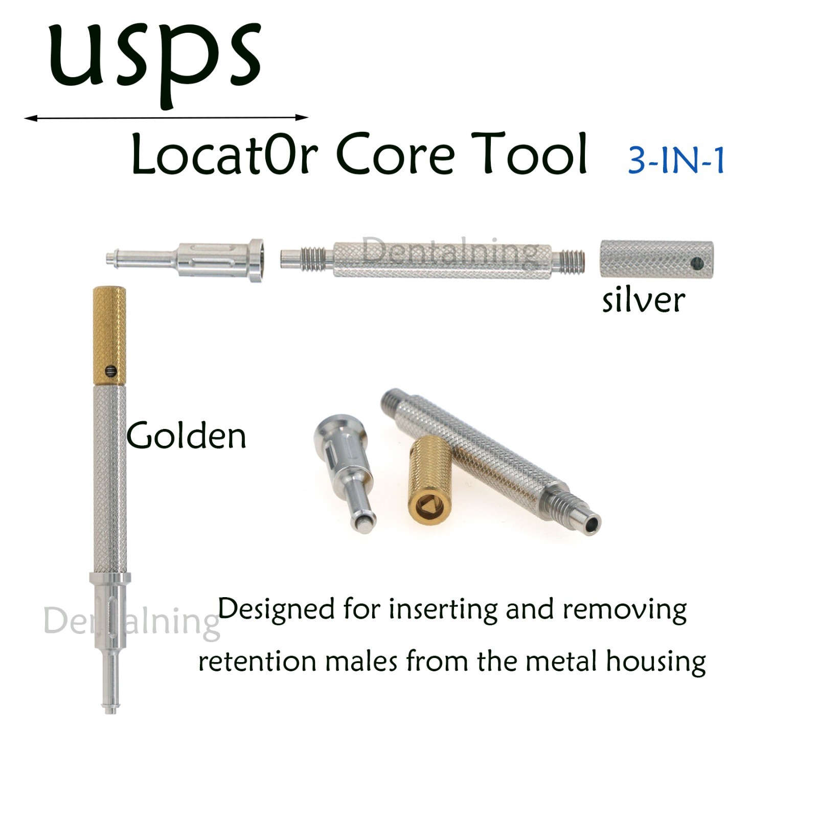 US Implant 3-In-1 Core Tools,Dental Locator Abutment Components