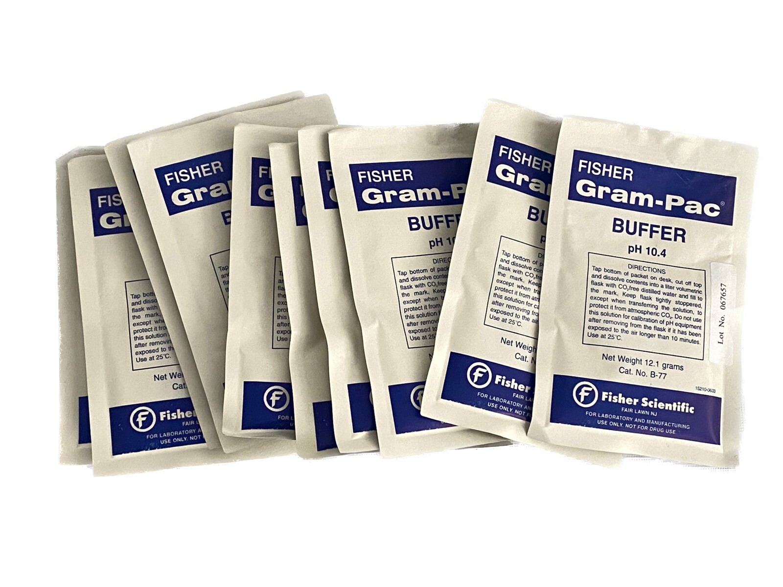 (10 Packets) FISHER SCIENTIFIC Buffer Salt pH 10.4 B77 Ready-to-Mix Packets
