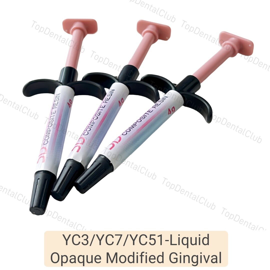 Dental Gingiva Aesthetic Resin Gum Pink 3D Composite Resin Syringe Adhesive Kit