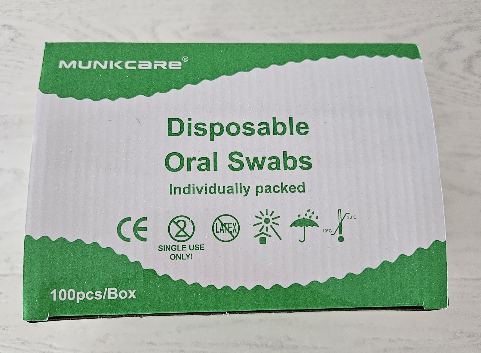 Munkcare Disposable Oral Care Swabs Individually Wrapped Sponge Tooth Cleaning