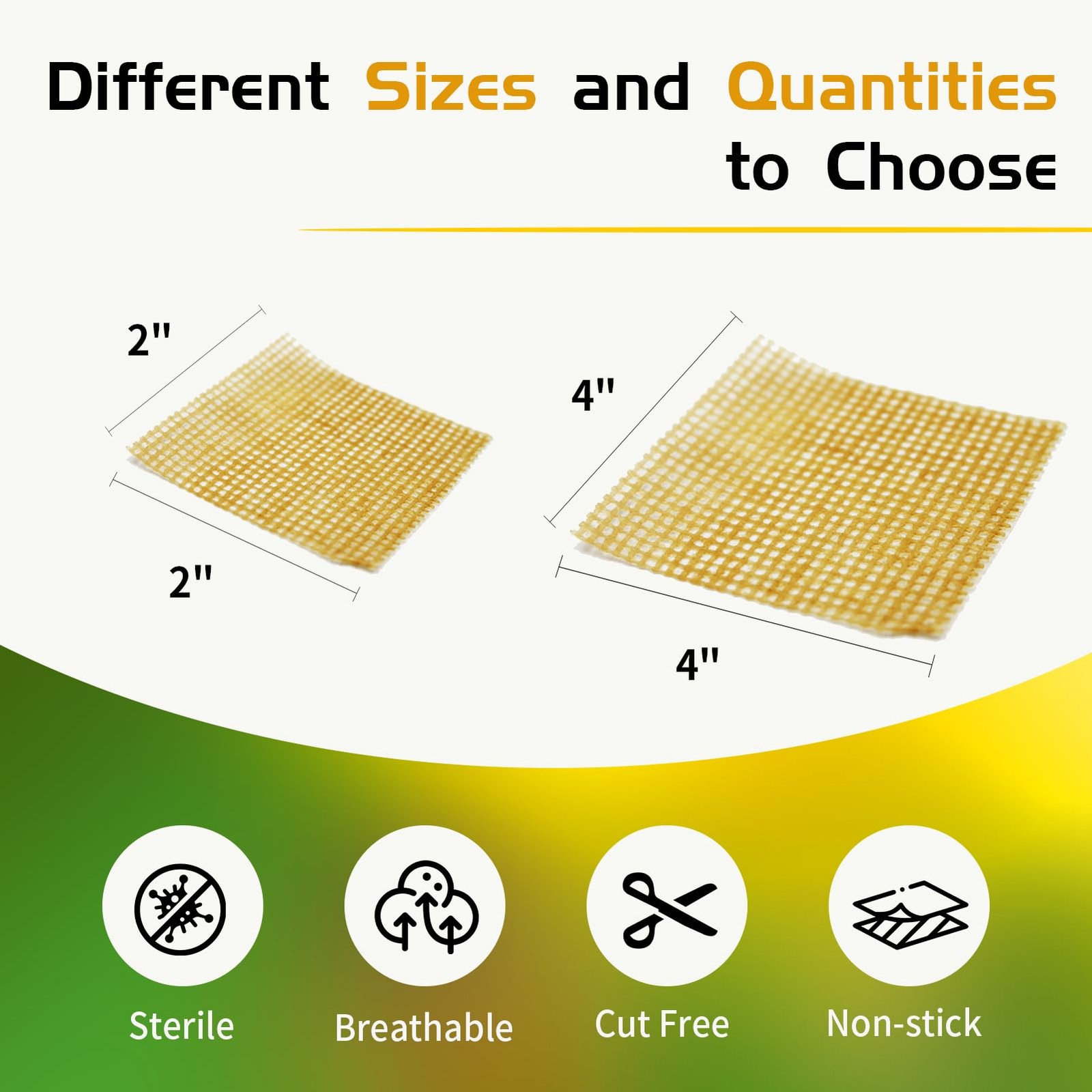 POLYNEW Manuka Honey Gauze Dressing, 6 4″x4″-6 Pack/Box