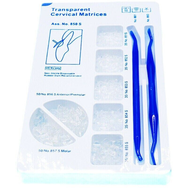 277Pcs Dental Cervical Matrices Composite Gingival Retractor Transparent Matrix