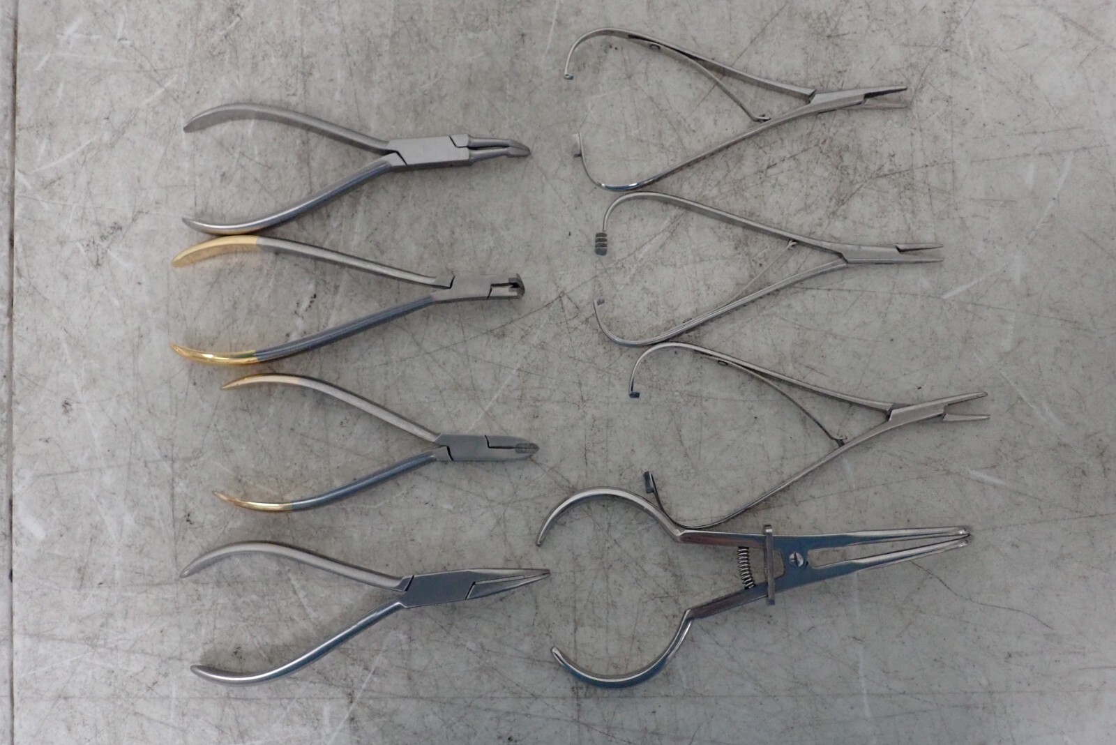 Lot of 8 Medentra Dental Instruments Pliers