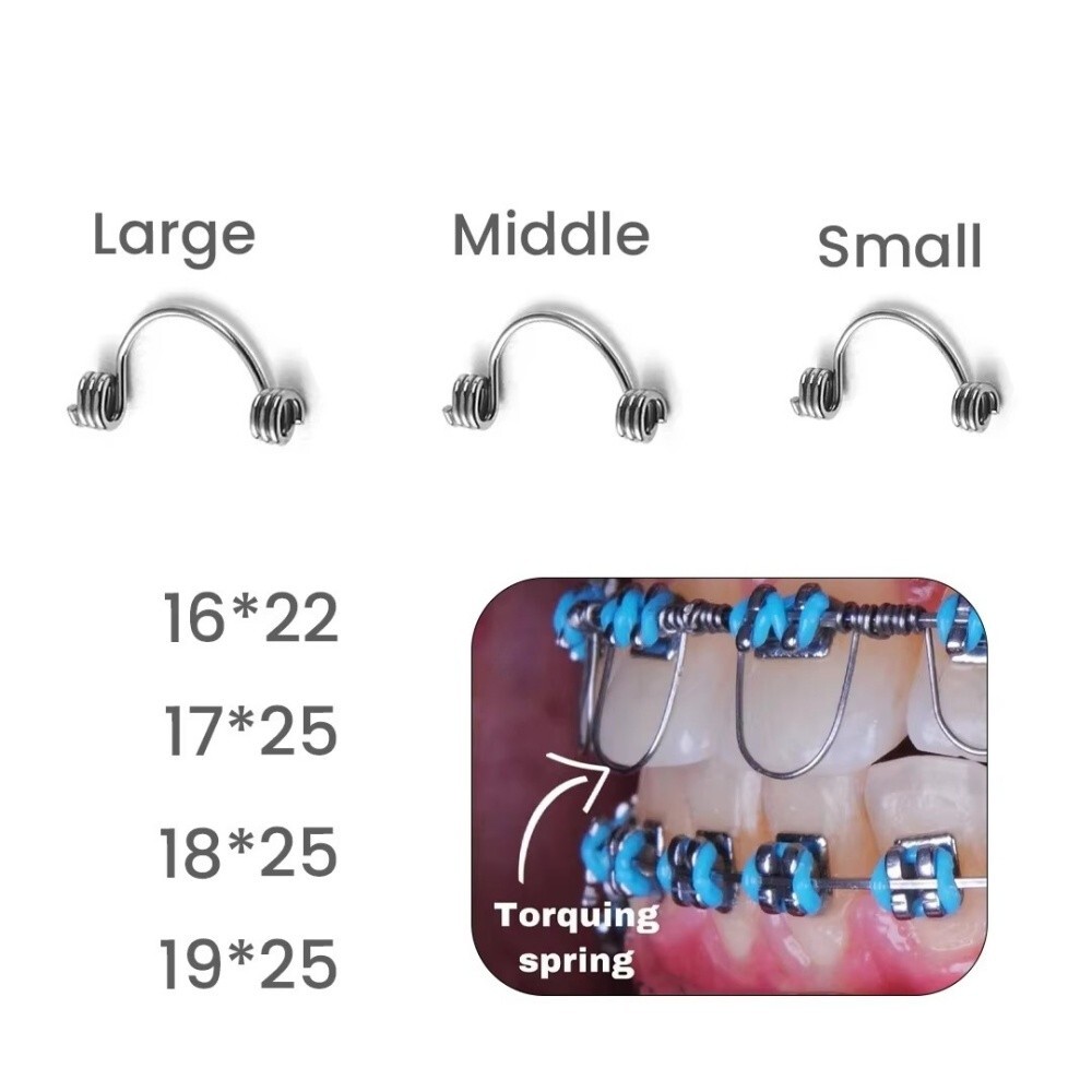 Dental Orthodontic Anterior Teeth Torquing Torque Springs Rectangular Spring SML