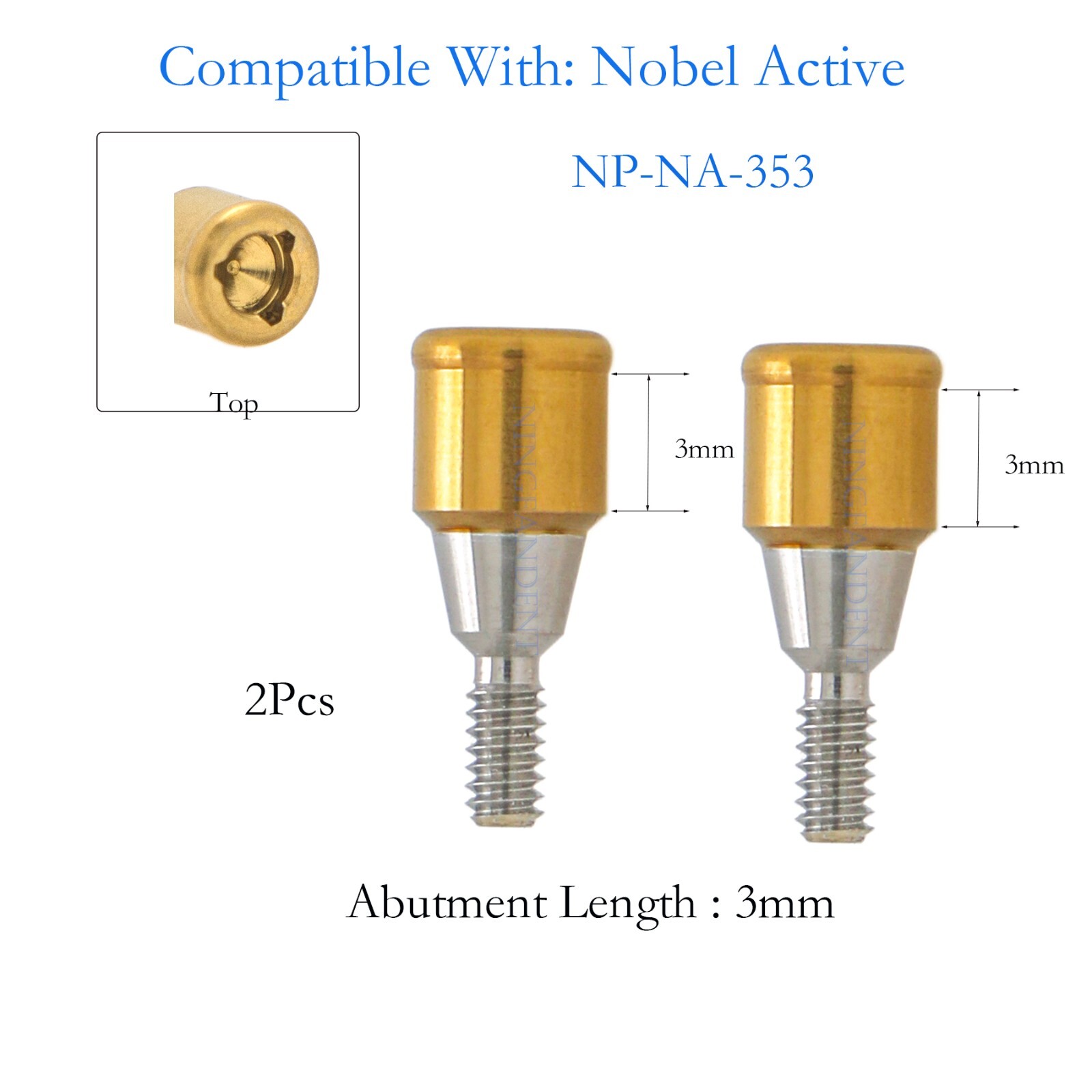 For Nobel active Implant Locator Abutment Screw 3.5mm NP