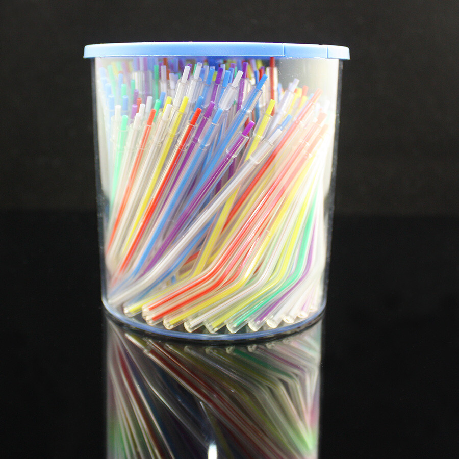 NEW 500 PCS Disposable Rainbow Dental Spray Nozzles Tips 3-Way Air Water Syring