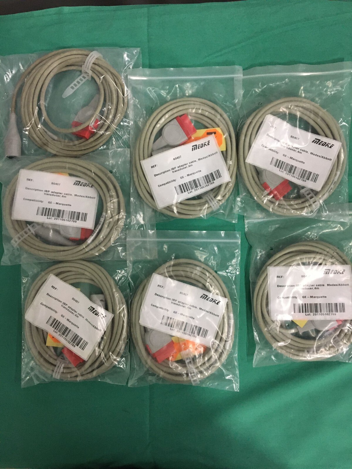 MEDKE GE Marquette IBP Adapter Cable Medex/Abbott Transducer B0407