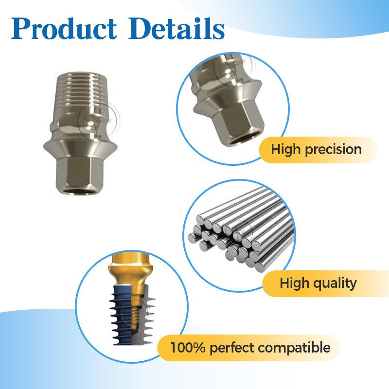 10 pcs Ti-base Abutment CAD/CAM ti base fit to MIS Seven platform NP SP WP