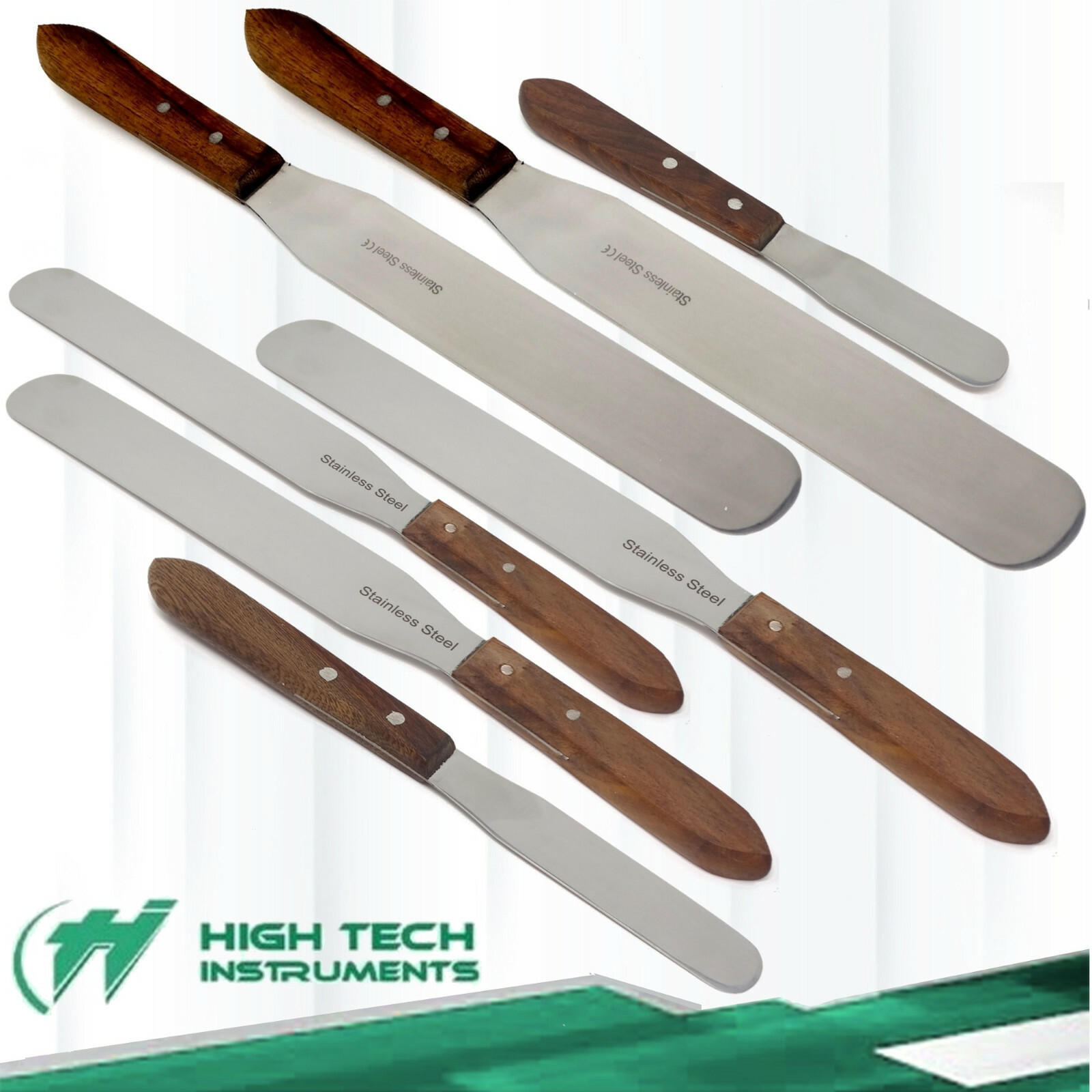 Dental Plaster Knife Spatula Lab Alginate Wax Mixing Gypsum Scraper Wood Handle
