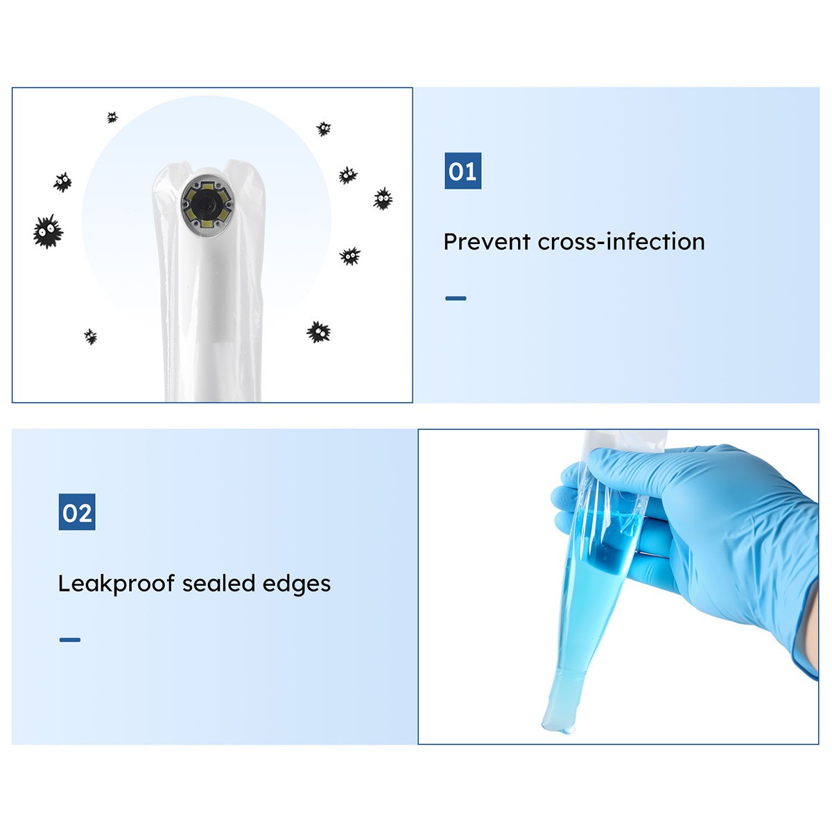 Dental Disposable Intraoral Camera Sheath Endoscope Protective Film Sleeves