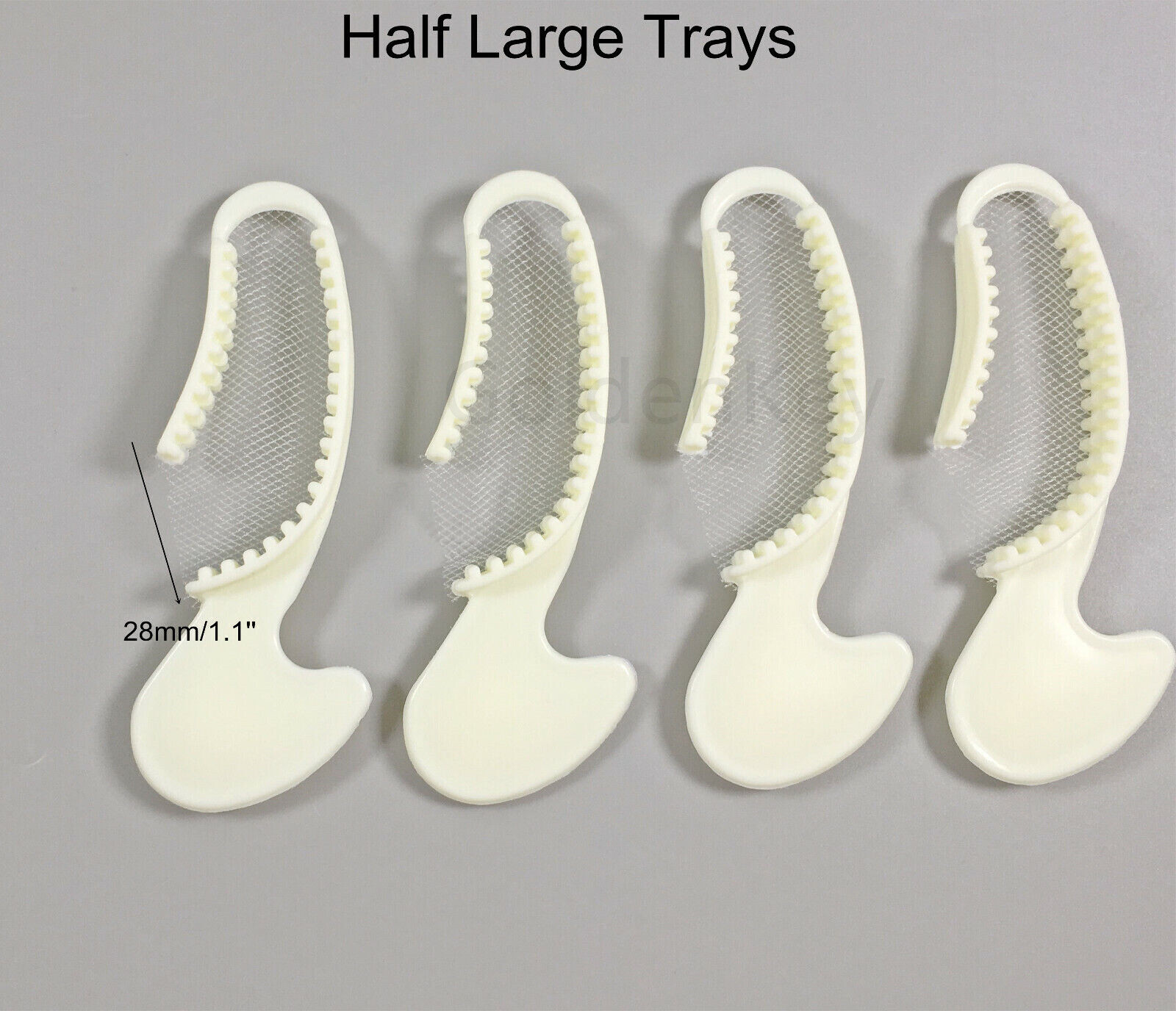 Dental Disposable Impression Bite Registration Tray White Denture Tray 100Pcs