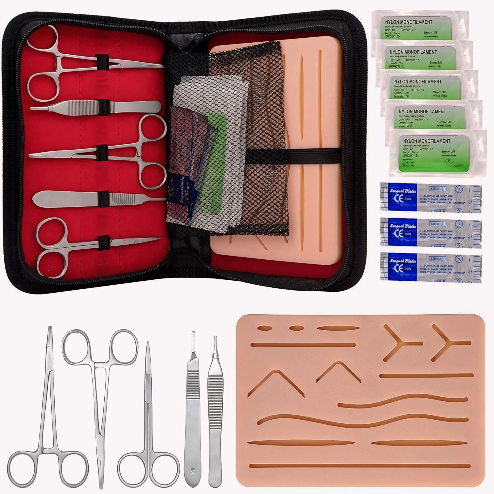 Complete Practice Student Suture Kit for Medical Students Training Kits 21 Pcs