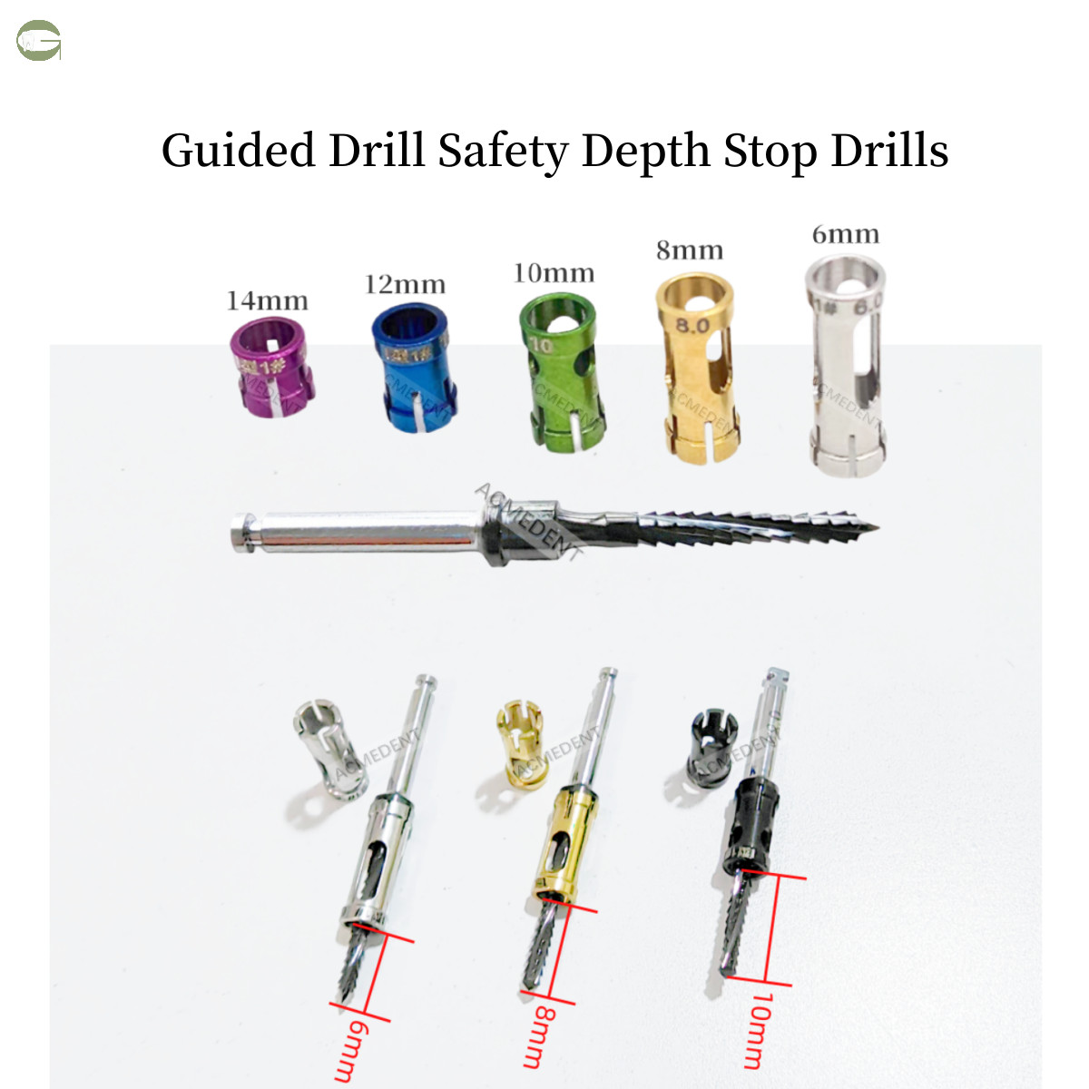 Dental Drills Fits DEN Guide Stopper Sleeve Guided Drill Safety Depth Stop Small