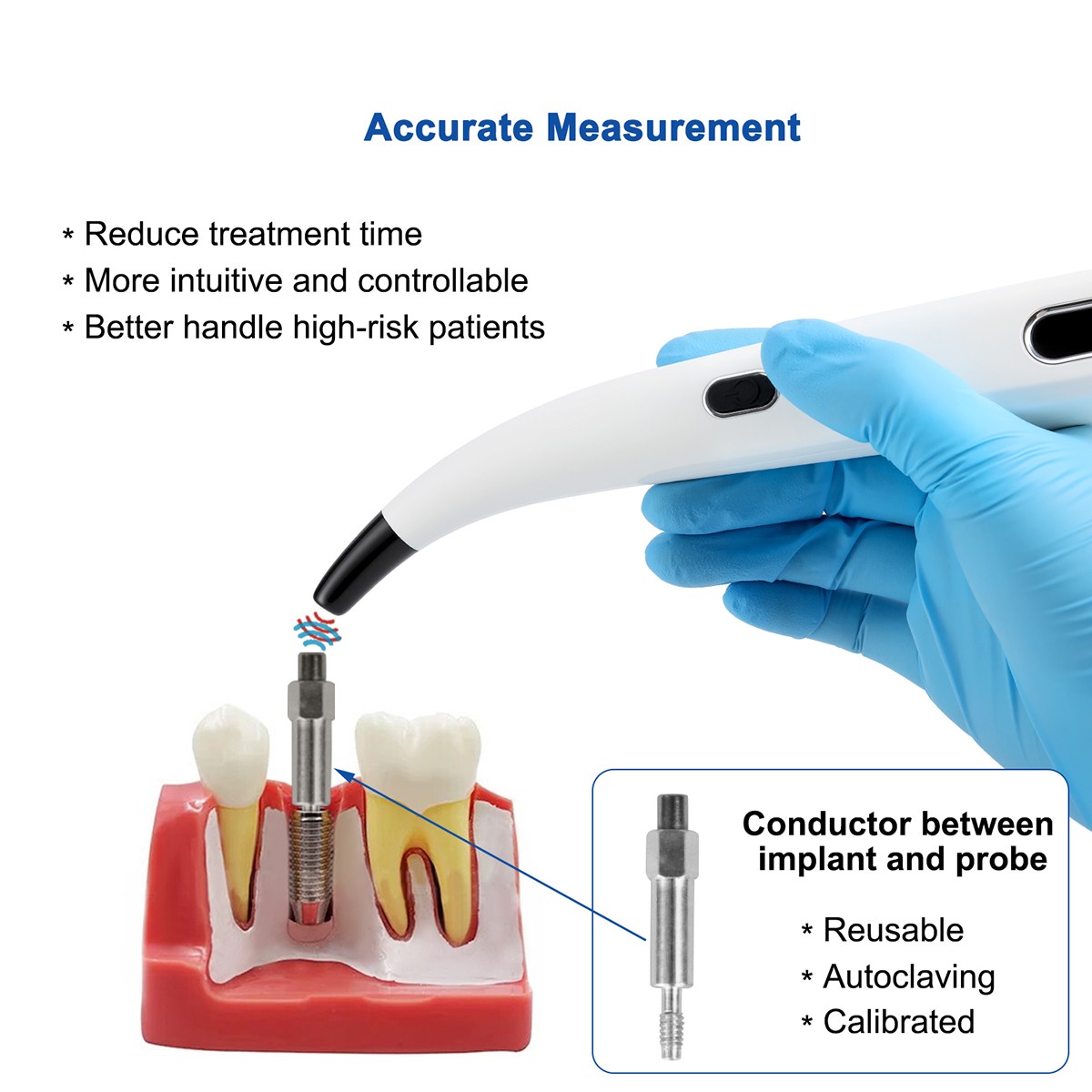 AZDENT Dental Osseointegration Monitor Implant Stability ISQ Measurement System