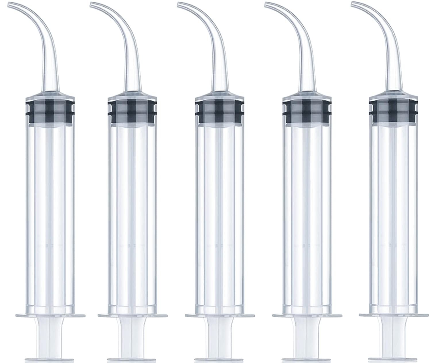 Wisdom Teeth Syringe, 5 Pack Irrigation Dental 5 Pack, Curved-No Measurement