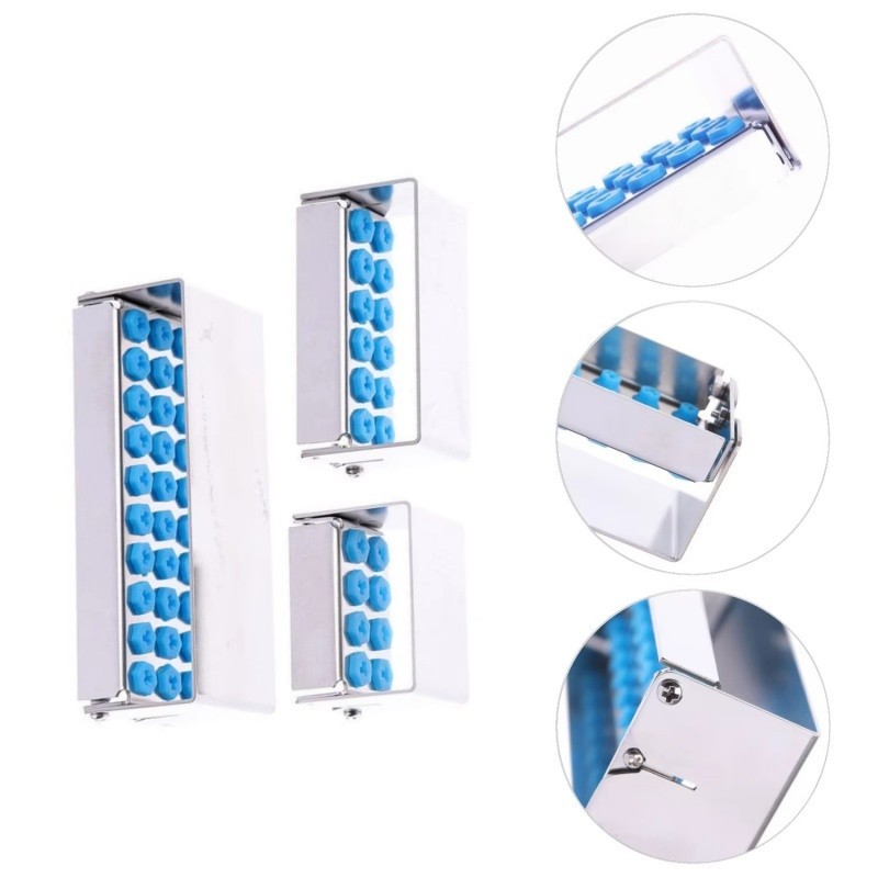 8/12/30 Holes Dental Implant Drill Burs Disinfection Box Organizer Holder Block