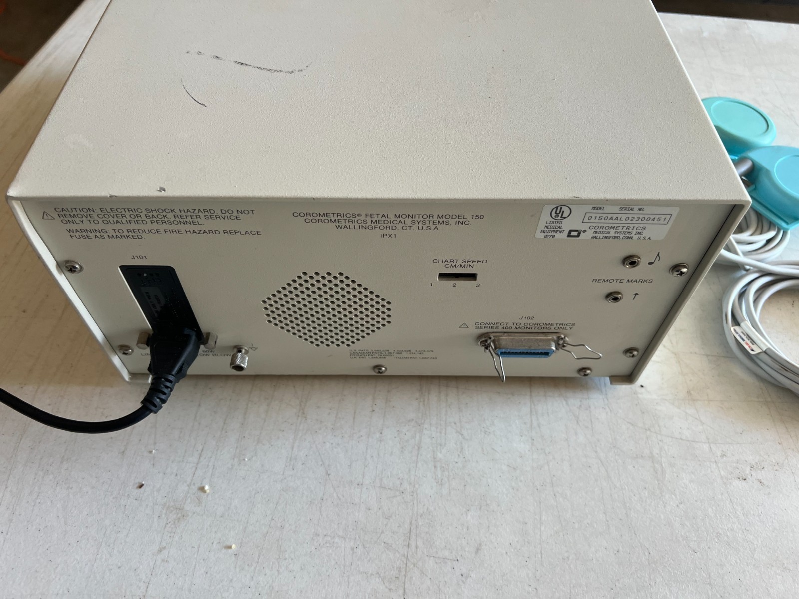 GE Corometrics 150 Fetal Monitor w/ Cables