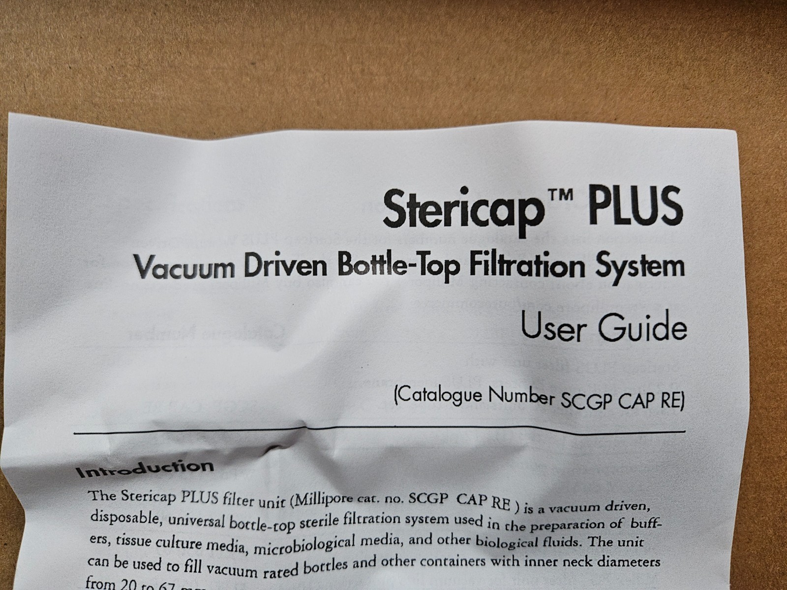 MilliporeSigma SCGPCAPRE SteriCap PLUS 0.22 μm, 10/Pk