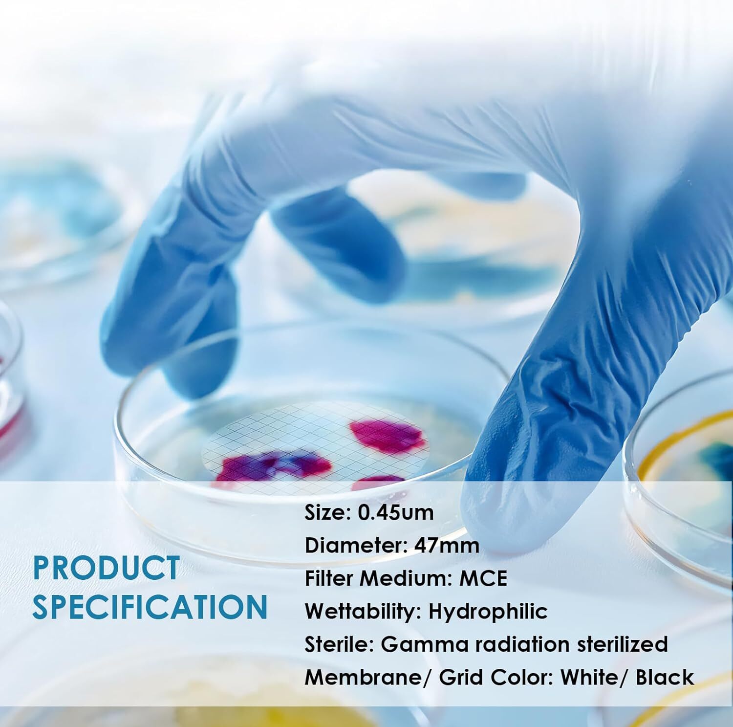 Simpure 10000x Sterile 15mL Conical Centrifuge Tube/0.45µm Gridd Membrane Filter